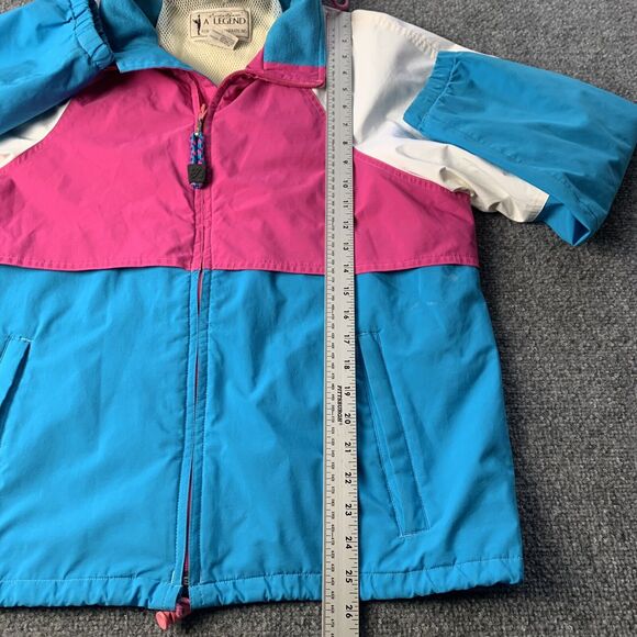 VTG Eddie Bauer A Legend ￼Women’s Jacket Full Zip Retro ￼Pink Blue White Size M - Picture 9 of 11